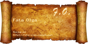 Fata Olga névjegykártya